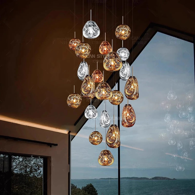 Modern home decor ring led lights pendant light lamps