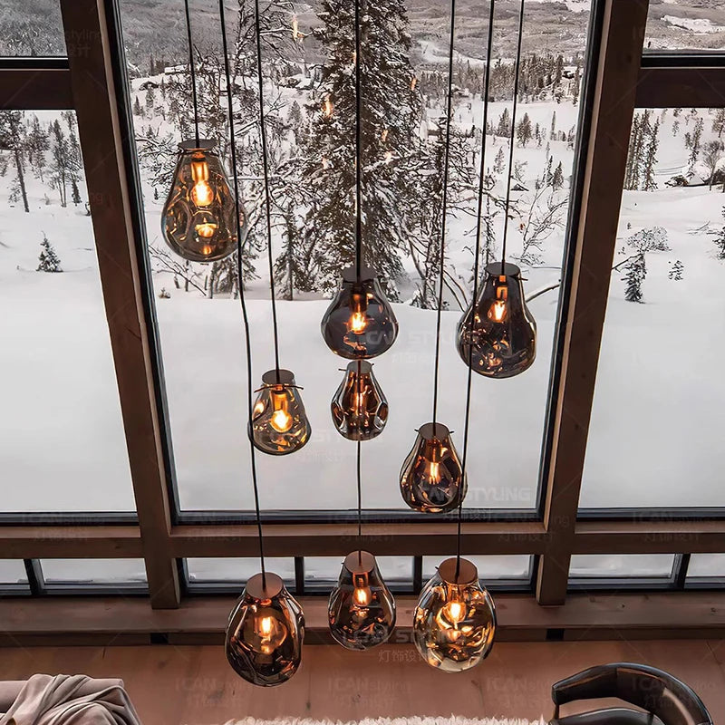 Modern home decor ring led lights pendant light lamps