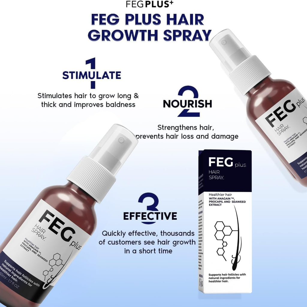 زيت FEG Plus العضوي لعلاج نمو الشعر 